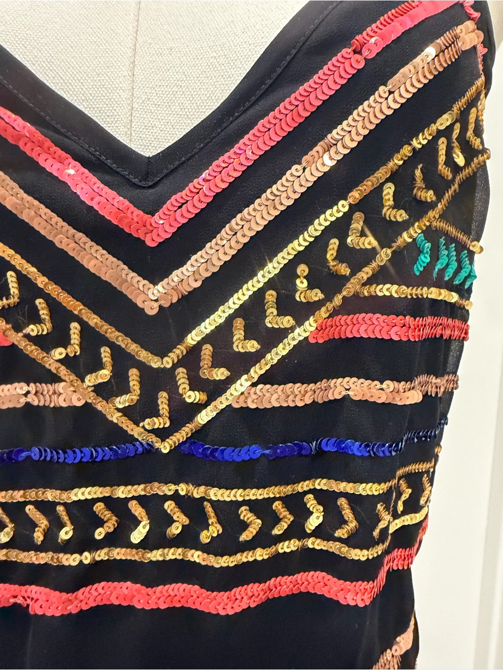 Mara Hoffman Black Multicolor Striped Sequin Jumpsuit - Picture 5 of 10